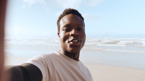 fitness, beach and black man