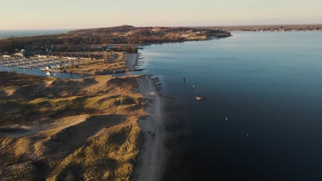 área de pigeon hill en muskegon en el lago