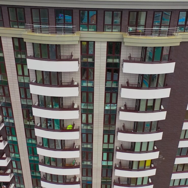 Vista del paesaggio urbano di architettura futuristica