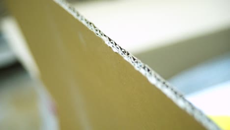 close-up of corrugated cardboard