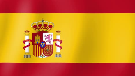 Animación-De-La-Bandera-De-España-Ondeando-Al-Viento.