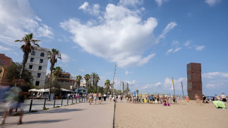 barcelona beach skyline