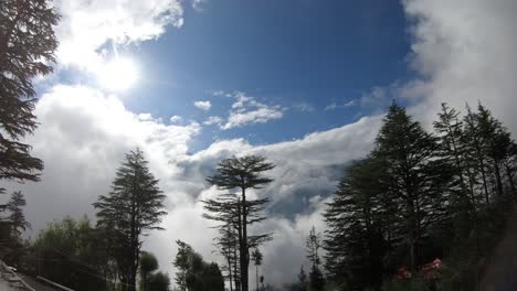 Time-lapse-of-clouds-rolling-up-the-mountain-into-view-in-the-himalayas