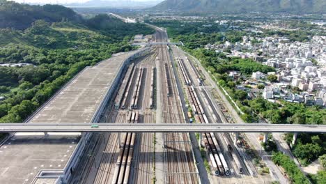 Hong-Kong-Pat-Heung-MTR-maintenance-centre,-Aerial-view