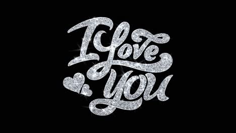 i love you - glitter text