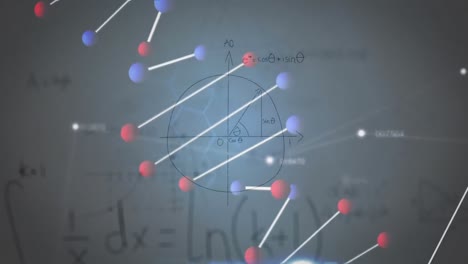 dna 가닥 스피닝의 애니메이션과 과학 데이터 처리