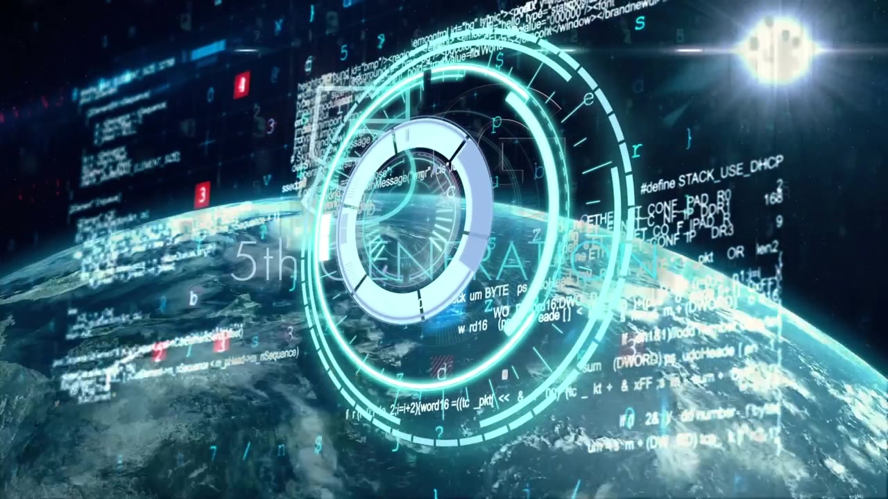 Digital 5G Network and Cybersecurity Data Visualization Over Earth