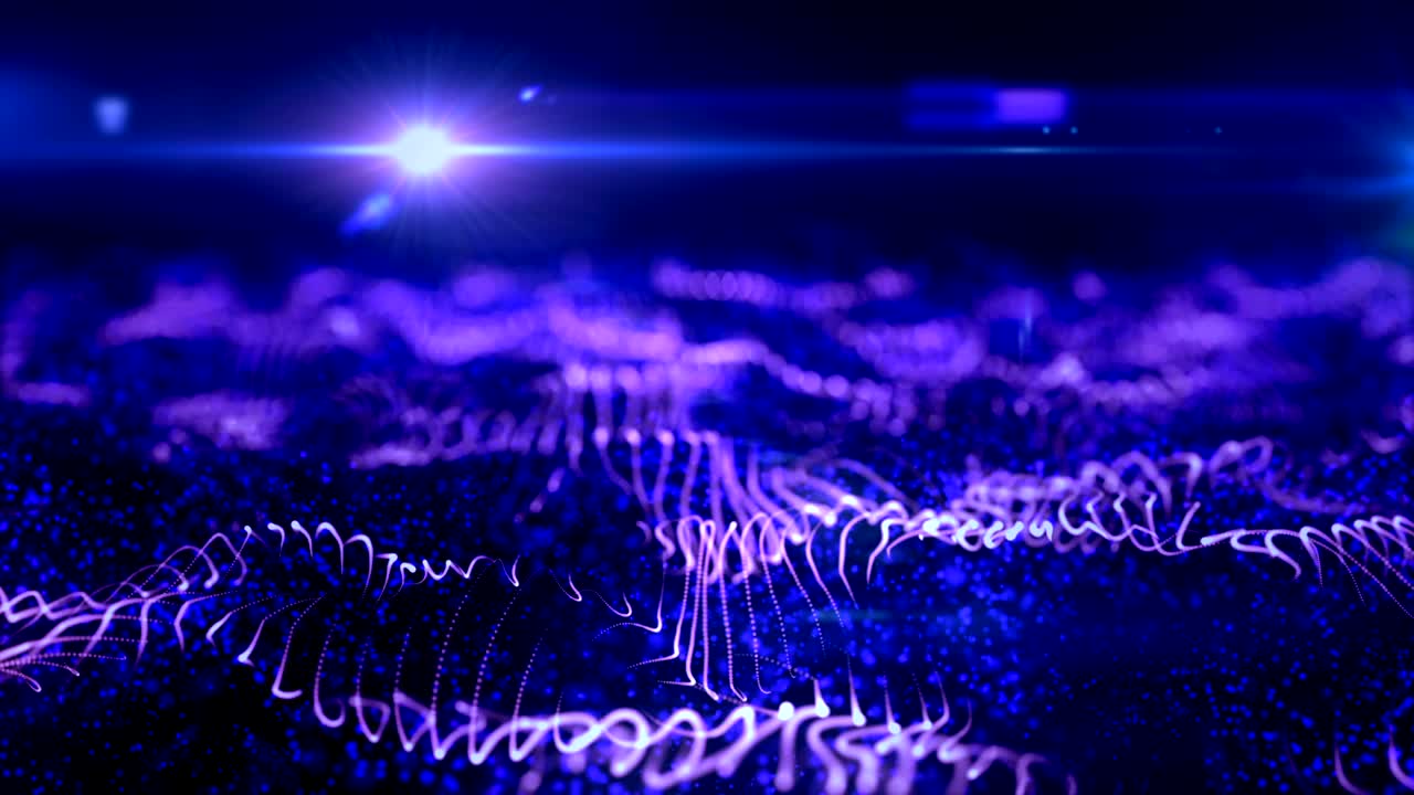 Animated audio spectrum / equalizer in action. Dark purple.