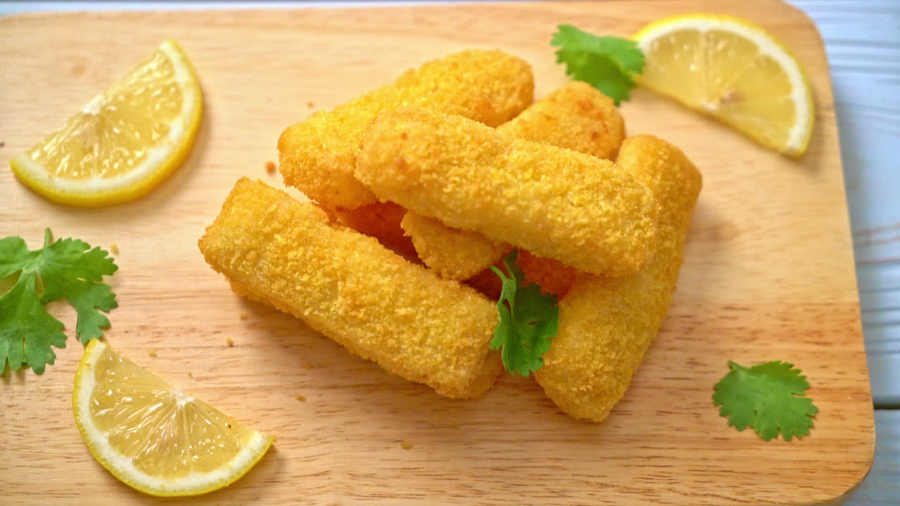 fried fish finger stick or french fries fish with sauce