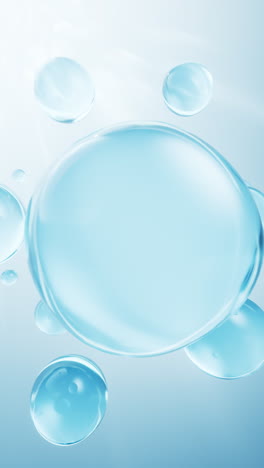 transparent blue bubbles background, 3d rendering.