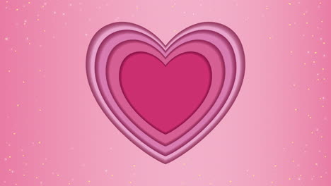 pink layered heart design