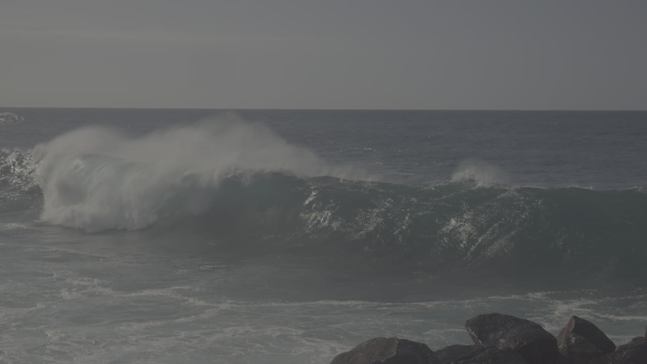 강력한 바다 파도