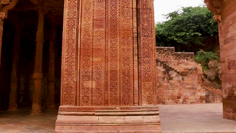 ancient grand mosque called adhai din ka jhonpra vintage wall architecture from unique angle video is taken at adhai din ka jhonpra at ajmer rajasthan india on aug 19 2023