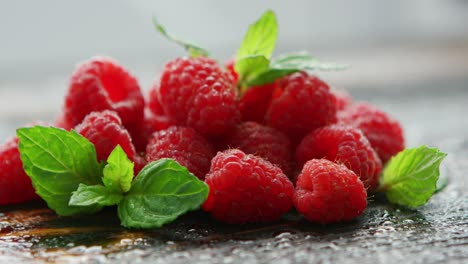 heap of fresh raspberries