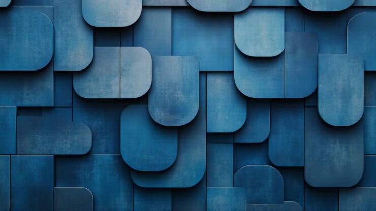Abstract Blue Geometric Pattern