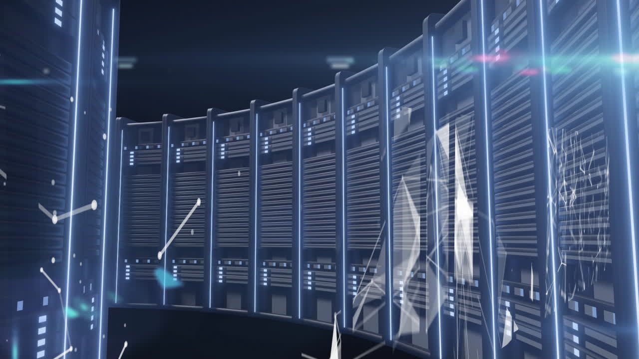 Animation of data processing over computer servers