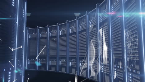 animation of data processing over computer servers