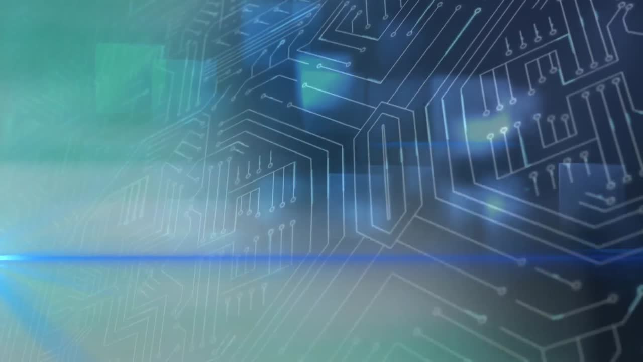 animacja punktów świetlnych w sieci połączeń