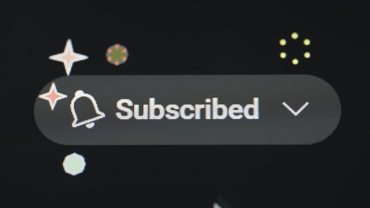 Subscribe button with festive fireworks