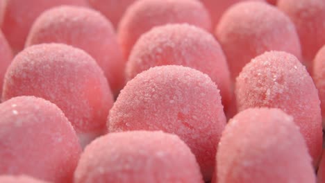 pink sugar marmalade candies close-up. candied jelly sweets. macro