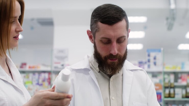 Pharmacists working indoors