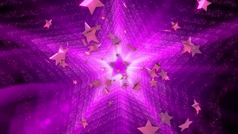 forma de estrella luz brillo trazo de neón parpadeo animación de bucle de partículas