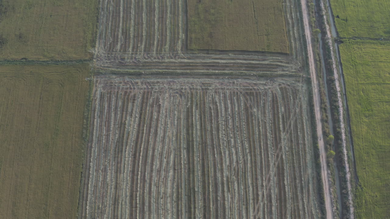 Bird&rsquo;s eye view of farmland in Cambodia