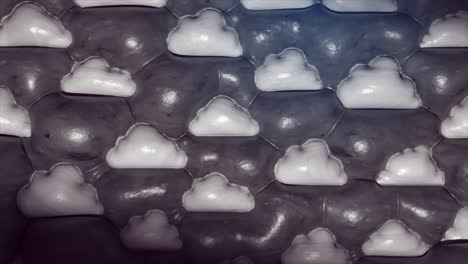 patrón de nubes abstractas en una superficie hexagonal
