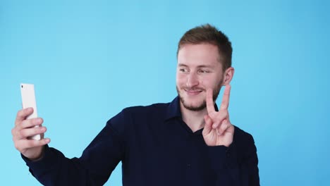 teléfono selfie gadget entretenimiento hombre gif bucle