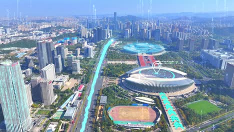 ciudad tecnológica ciudad inteligente ciudad china ciencia y tecnología ciudad, jinan centro deportivo olímpico