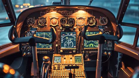 airplane cockpit instrument panel