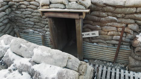 A-dug-out-ww1-bunker-in-a-trench-in-France-in-the-first-world-war