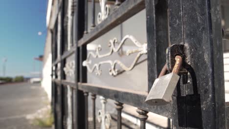 locked metal gate