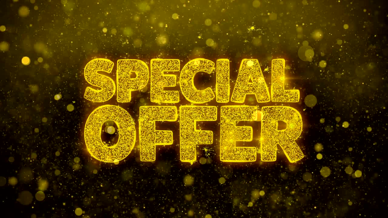 Special Offer Written Gold Particles Exploding Fireworks Display