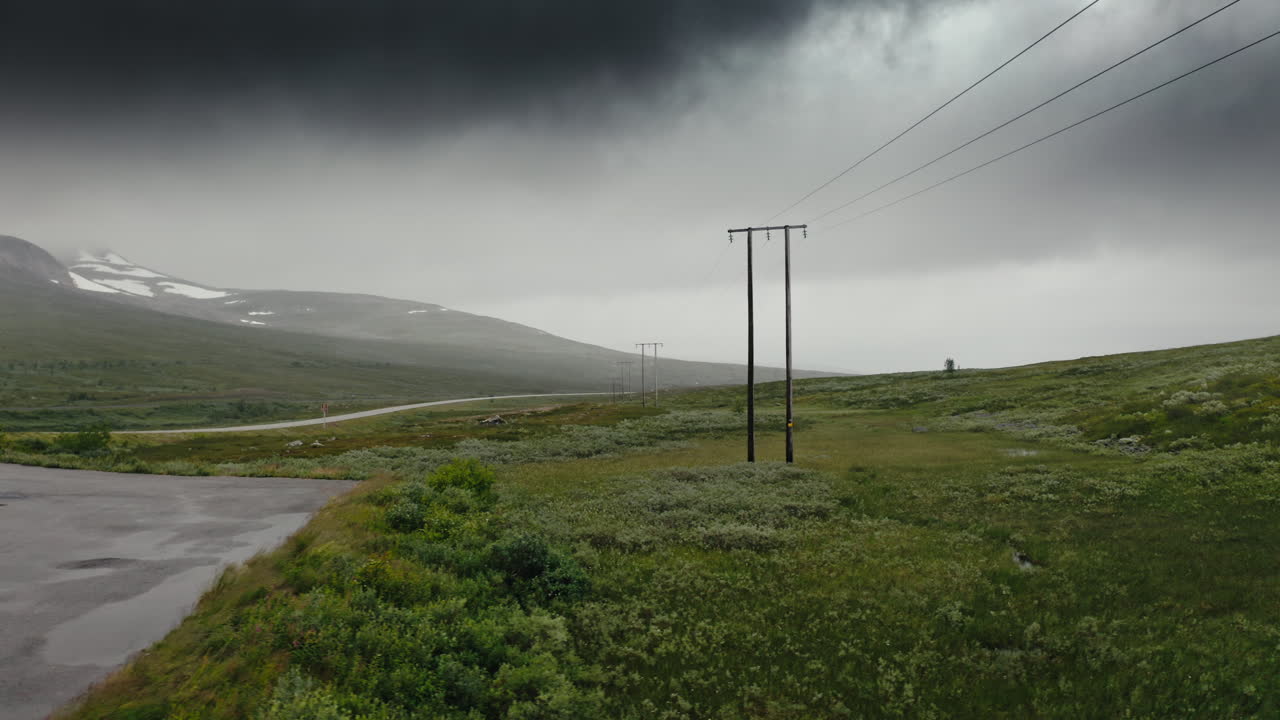 Polar Circle aerial landscape