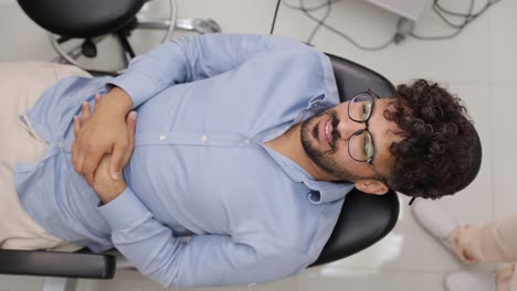 a patient is currently receiving a thorough dental examination conducted by a skilled professional dentist in a clinic