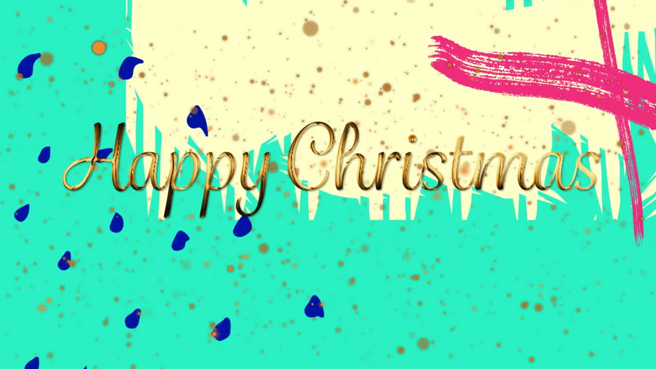 Animazione di auguri di Natale su sfondo astratto colorato