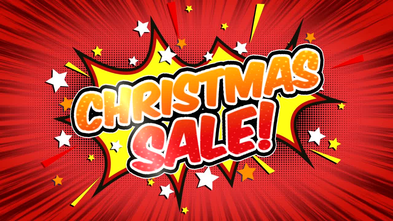 venta de navidad - texto de estilo cómico