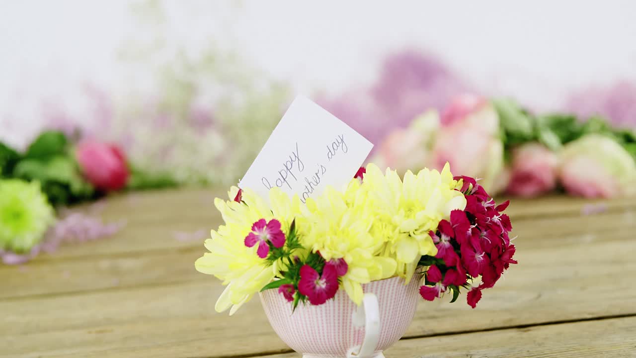 Mors dag-kort på blomster