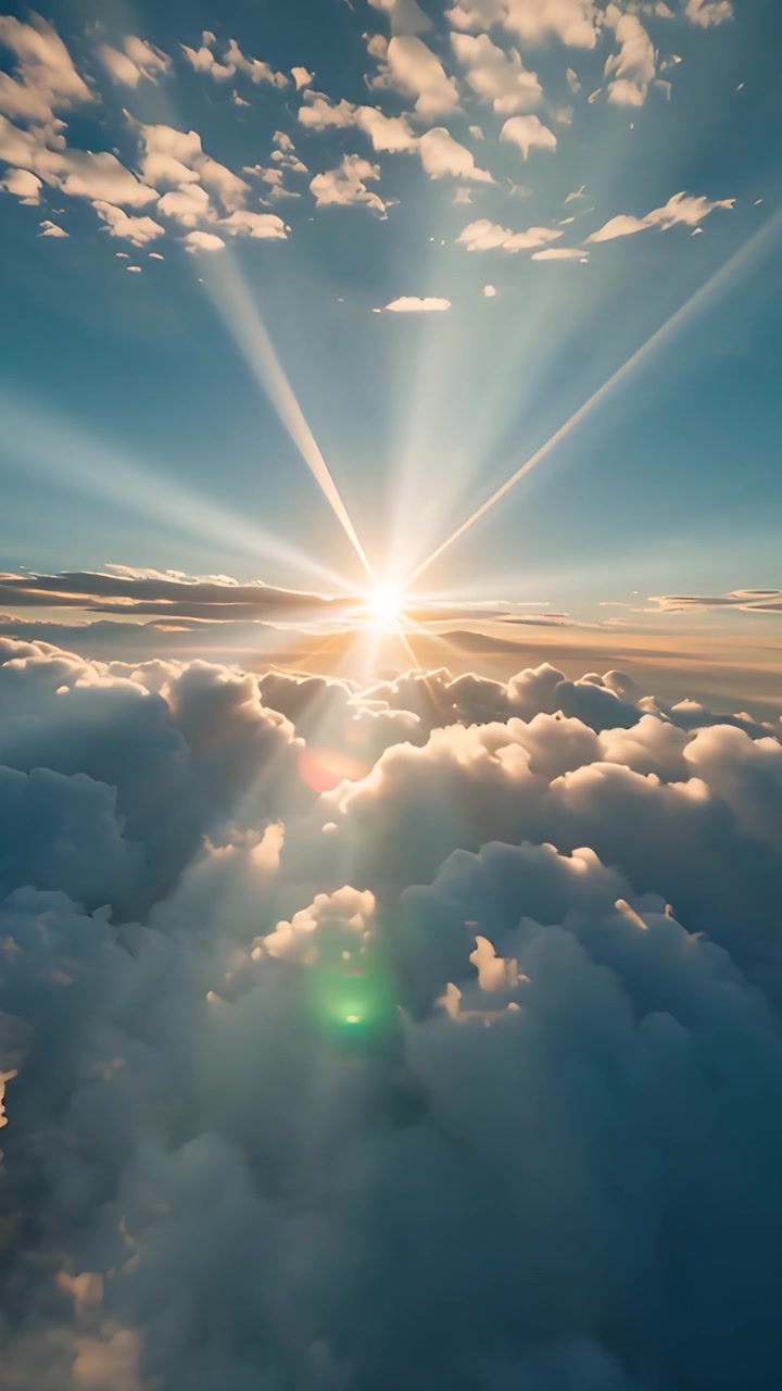 Sfondo per Adorazione 4K: Croce Cristiana e Luce Celeste