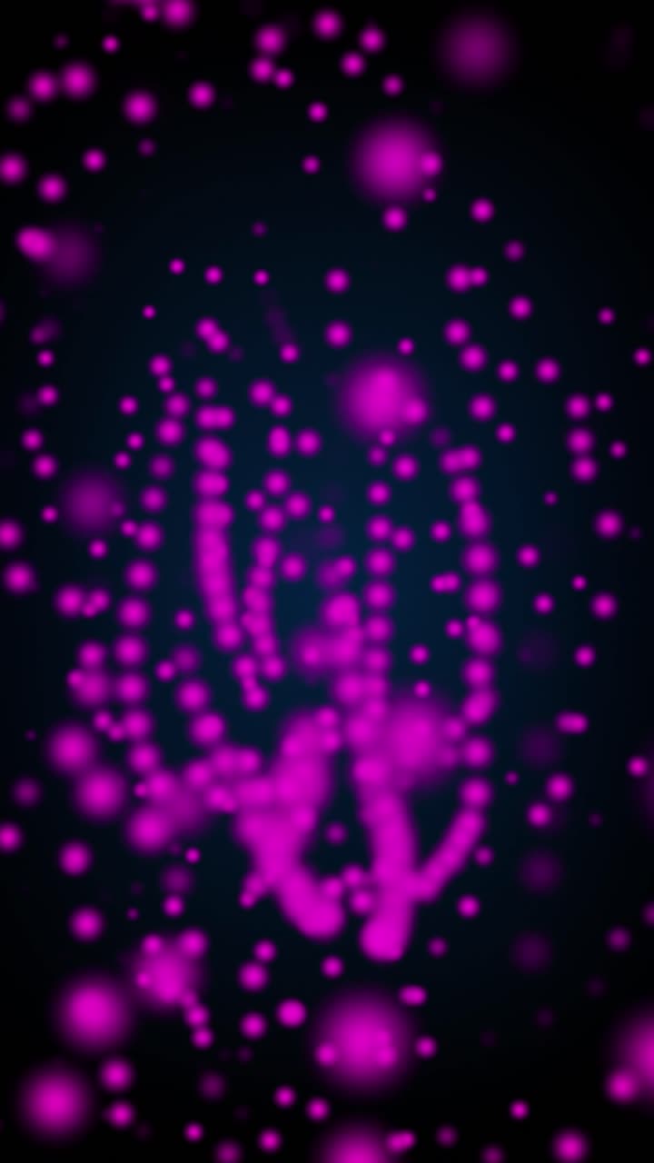 Vibrant energy motion background with purple glowing particles and a seamless loop. Features high-end cinematic bokeh and deep space aesthetic. Optimized 4K resolution for professional video editing