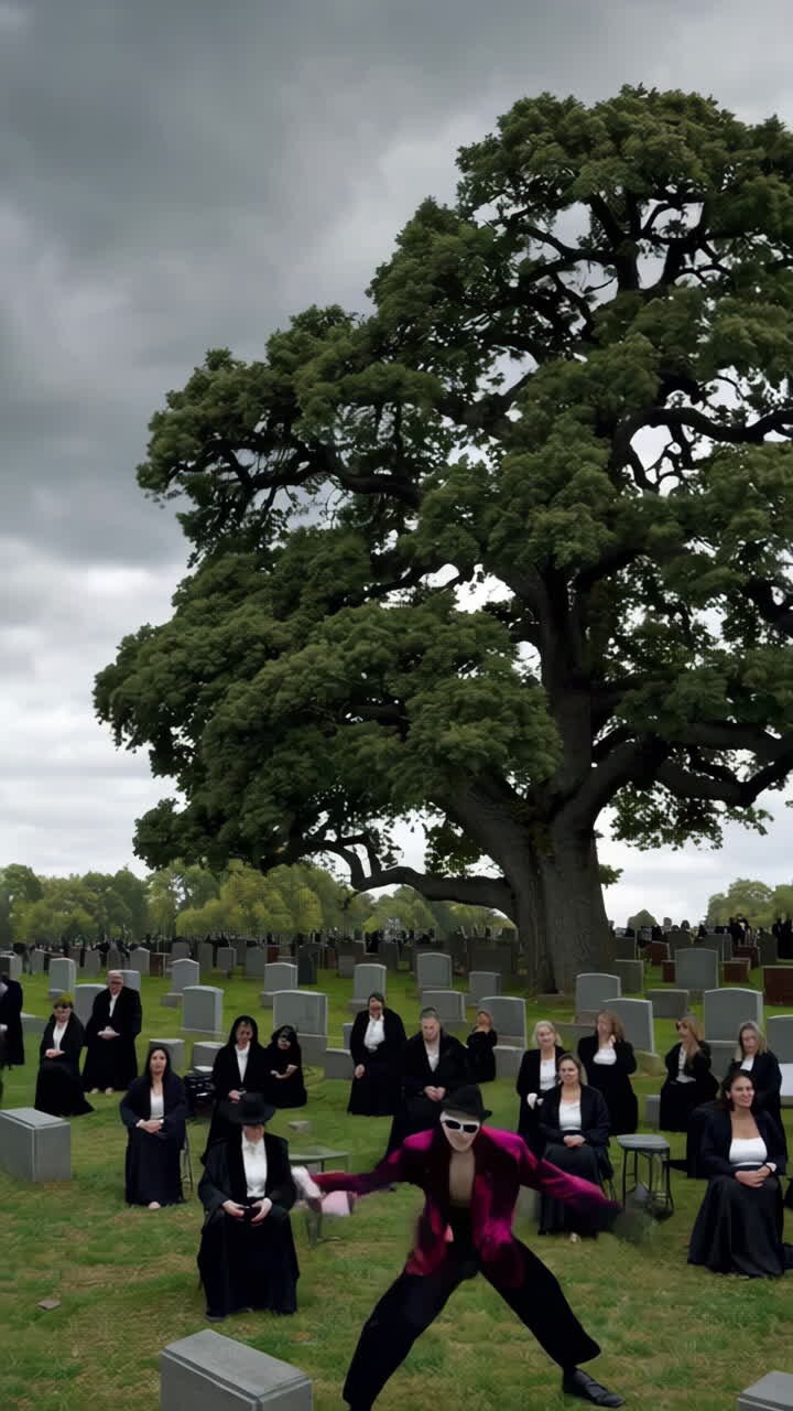Tributo a Michael Jackson in un cimitero