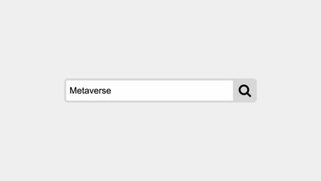 escribiendo metaverse como palabra clave en la barra de búsqueda en el motor de búsqueda