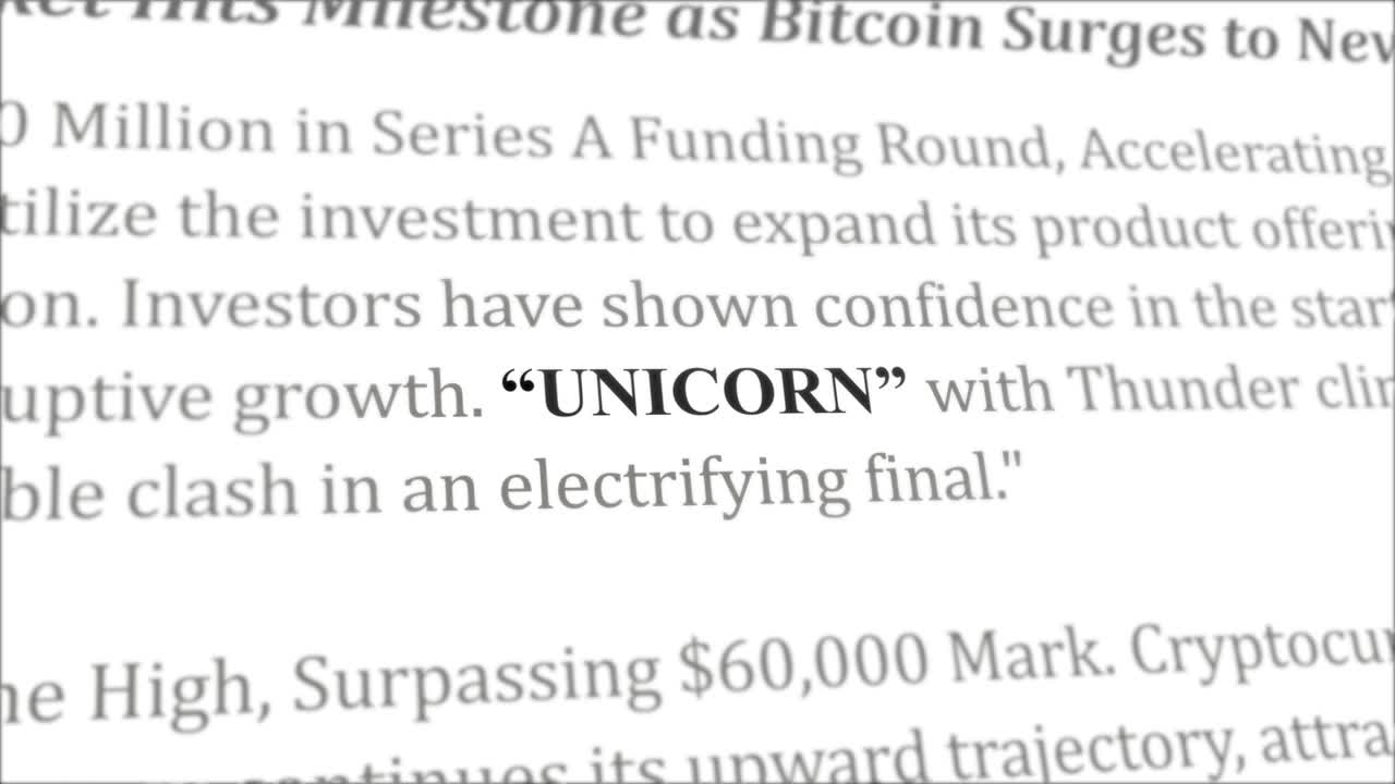 Unicorn news headline in different articles