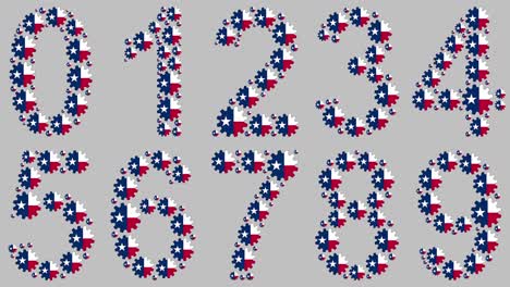 texan numbers set