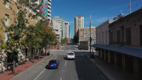 downtown drive in new orleans on a sunny day