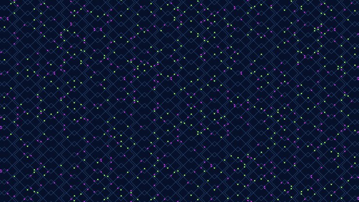 Blue and white diamond pattern background with small dots for web design
