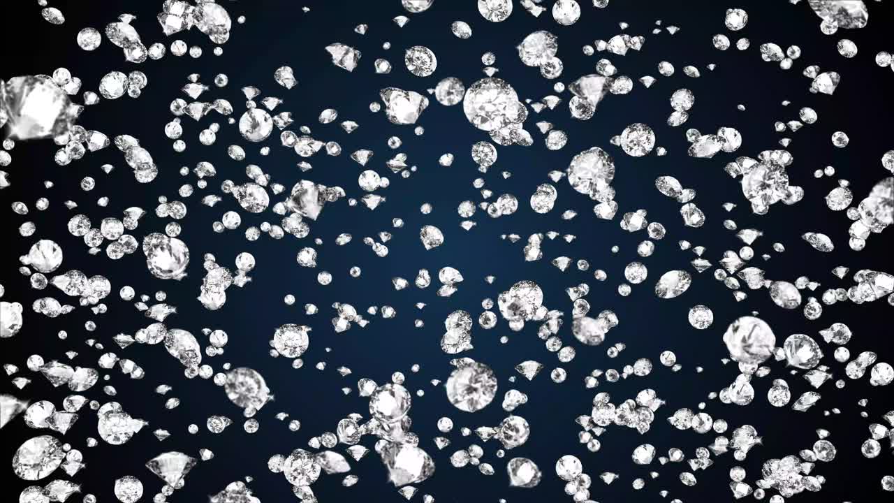 High definition diamond rain seamless loop green screen for high class wealth luxury rich vip