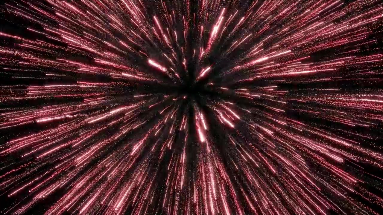 Singola grande esplosione di fuochi d'artificio su sfondo nero