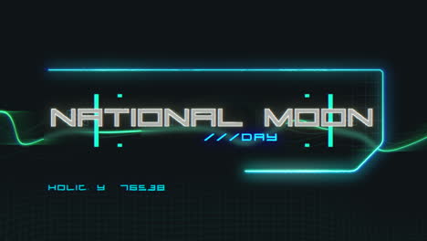 national moon day on digital screen with hud elements